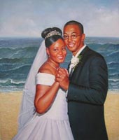 Wedding Oil Portrait