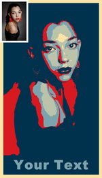 Shepard Fairey 'Hope' style portraits