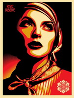 Shepard Fairey oil portrait