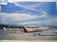 Autos, Bikes and Plane Oil Portrait