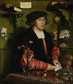 Hans Holbein oil portrait